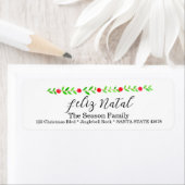 フェリーズ・ナタール、水彩色クリスマスバナー ラベル (インサイチュ)