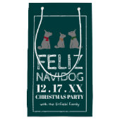 フェリーズ・ナビドッグスペインのスタイル・クリスマス スモールペーパーバッグ (正面)