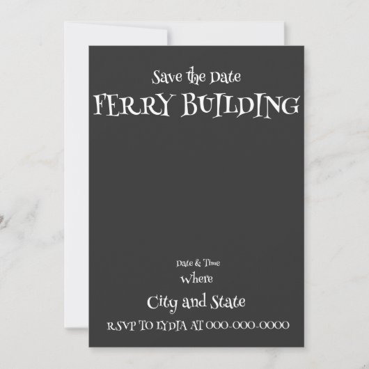 フェリーターミナル 招待状 (正面)