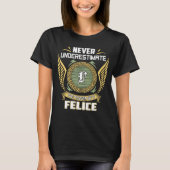 フェリーチェの力を過小評価するな Tシャツ (正面)
