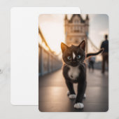 フェリーニはタワーブリッジを散策：ロンドンの尾 シーズンカード (正面/裏面)