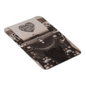 フェリーニ猫タイピングバレンタインハート- マグネット (右側)