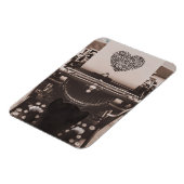 フェリーニ猫タイピングバレンタインハート- マグネット (左側)