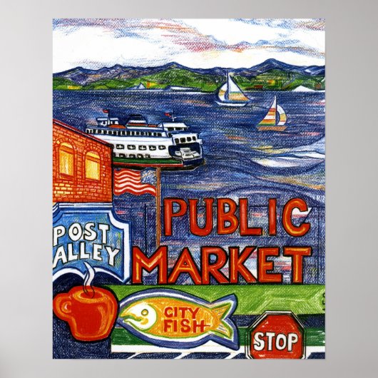 フェリー付き路地 ポスター (正面)