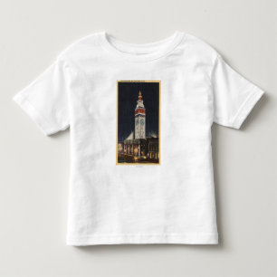 フェリー建物の夕べの眺め トドラーTシャツ