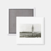 フェリー建物、サンフランシスコヴィンテージ マグネット (正面/裏面)