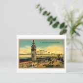 フェリー建物&ブリッジサンフランシスコヴィンテージ ポストカード (スタンド正面)