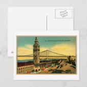 フェリー建物&ブリッジサンフランシスコヴィンテージ ポストカード (正面/裏面)