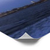 フェリー・ボートとヘリコプター付きニューヨーク港 ポスター (角)