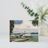 フェリー、ワシントン湖、シアトルヴィンテージ ポストカード (スタンド正面)