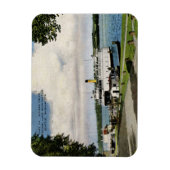 フェリー、ワシントン湖、シアトルヴィンテージ マグネット (縦)