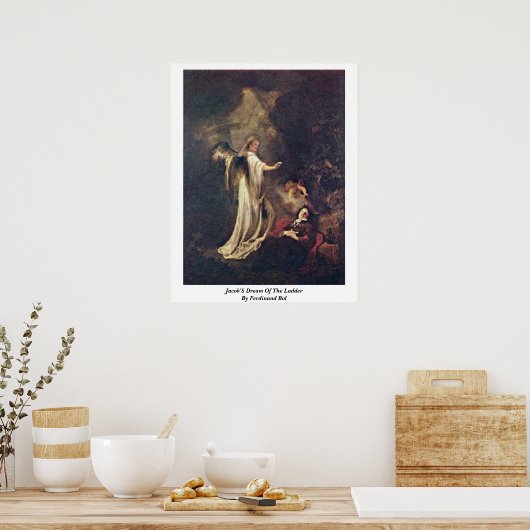 フェルディナンド・ボルによるヤコブの梯子の夢 ポスター (キッチン)
