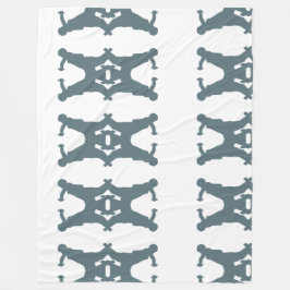 フェルデンクライズ·ブランケ転がット-グレーのパターン フリースブランケット