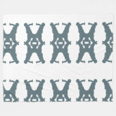 フェルデンクライズ·ブランケ転がット-グレーのパターン フリースブランケット (正面(横))