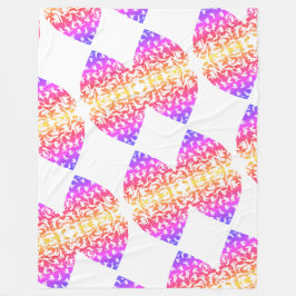 フェルデンクライブランケットレインボーハート#2 フリースブランケット