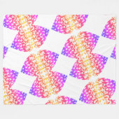 フェルデンクライブランケットレインボーハート#2 フリースブランケット (正面(横))