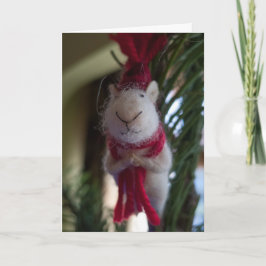 フェルトのマウスのオーナメント シーズンカード