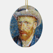 フェルトの帽子のフィンセント・ファン・ゴッホの芸術の自画像 セラミックオーナメント (右)