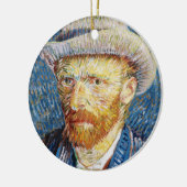 フェルトの帽子のフィンセント・ファン・ゴッホの芸術の自画像 セラミックオーナメント (左)