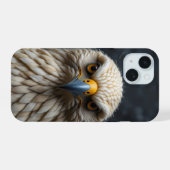 フェルトの鳥の肖像 iPhone 15ケース (裏面横)
