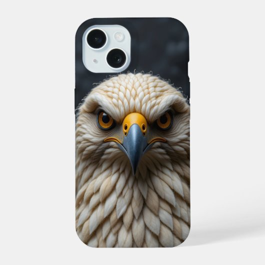 フェルトの鳥の肖像 iPhone 15ケース (裏面)
