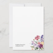 フェルトインラブブライダルシャワーフローラ春ガーデン 招待状 (裏面)