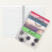 フェルトップファンタジー、水彩画、あなたの名前 ノートブック (内側)