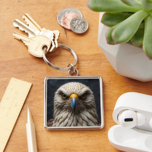 フェルトバードポートレート キーホルダー (デスク)