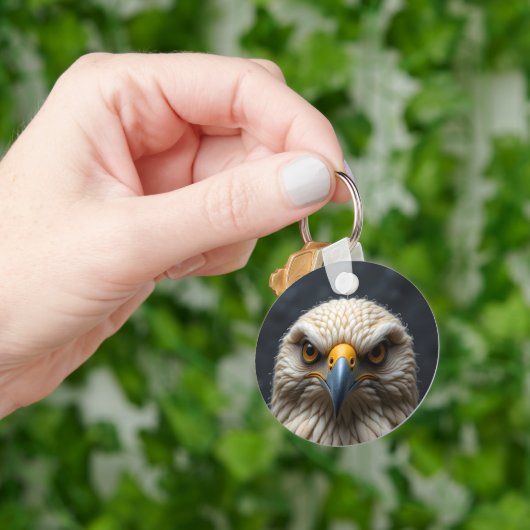 フェルトバードポートレート キーホルダー (手)