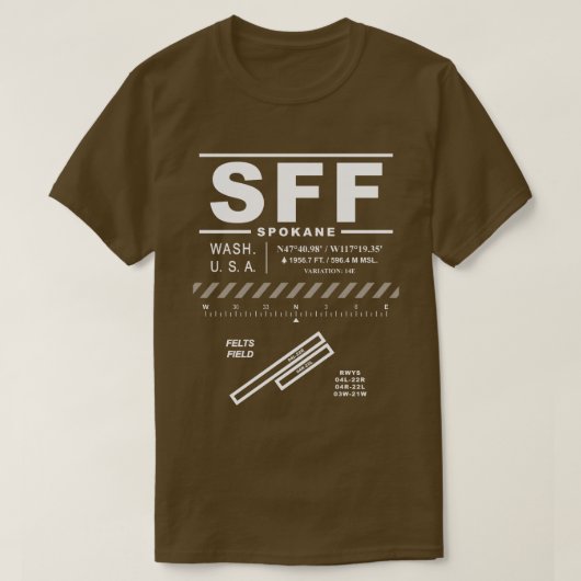 フェルトフィールドエアポートSFF Tシャツ (デザイン正面)