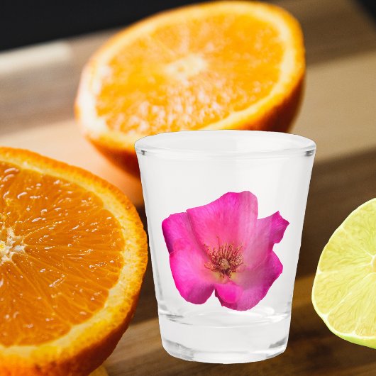 フェルトペン ピンクのバラ ショットグラス