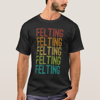 フェルトレッドオレンジイエローグリーンブルーヴィンテージ Tシャツ