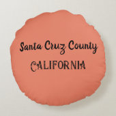 フェルトン、カリフォルニアの屋根付き橋の家 ラウンドクッション (裏面)