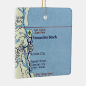 フェルナンディナビーチFLヴィンテージマップ セラミックオーナメント (右)