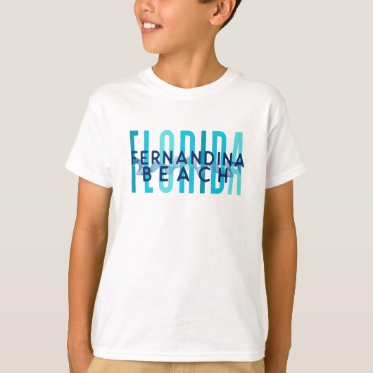フェルナンディーナビーチフロリダ州(海波) Tシャツ (正面)