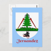 フェルナンデス・ファミリーヘラルディックシールド ポストカード (正面/裏面)