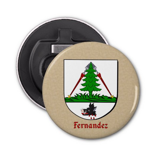 フェルナンデス・ヘラルディックアームズオンパーチメントスタイルバック 栓抜き (正面)