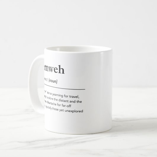 フェルヌドイツ語グロベロッタートラベラー コーヒーマグカップ (正面左)