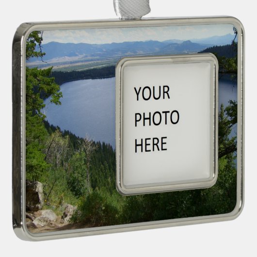 フェルプスレイクIアットグランドテトンナショナルパーク シルバープレートフレームオーナメント (右)