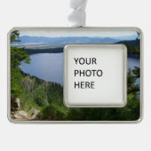 フェルプスレイクIアットグランドテトンナショナルパーク シルバープレートフレームオーナメント (正面)