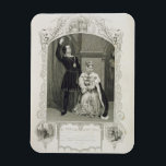 フェルプス氏はハムレット、グリ恋しく思ン氏はジェートルード女王 マグネット<br><div class="desc">画像：134762ヘールプスはハムレット、グリ恋しく思ンはジェートルード女王として、第3章ウィリアム・シェイクスピア(1564-1616)のハムレットのシーン4(版木、銅版、版画)。英語学校（19世紀）。Private Collection、Stapleton Collectionアート、ファインアート。</div>