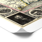 フェルプス統一された州マップ1852 ポスター (角)