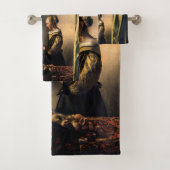 フェルメール - 窓辺で手紙を読む少女 バスタオルセット (インサイチュ)