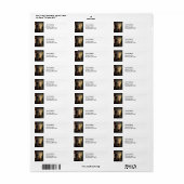 フェルメール - 窓辺で手紙を読む少女 ラベル (フルシート)