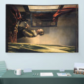 フェルメール - 窓辺で手紙を読む少女 横断幕 (トレードショー)