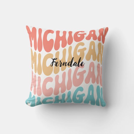 フェルンデールミシガンピローリレンジレインボー クッション (正面)