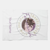 フェルンワパームアンドビーチヴィンテージトラベル土産 キッチンタオル (横)