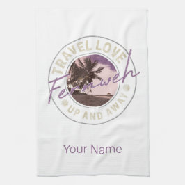 フェルンワパームアンドビーチヴィンテージトラベル土産 キッチンタオル