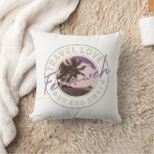 フェルンワパームアンドビーチヴィンテージトラベル土産 クッション (ブランケット)