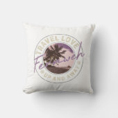 フェルンワパームアンドビーチヴィンテージトラベル土産 クッション (正面)